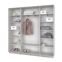 МАРТИН Шкаф-купе с зеркалами Шимо светлый (2200*450) М423 в Режи - rezh.mebel24.online | фото 2