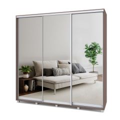 МАРТИН Шкаф-купе с зеркалами Шимо темный (2200*450) М423 в Режи - rezh.mebel24.online | фото