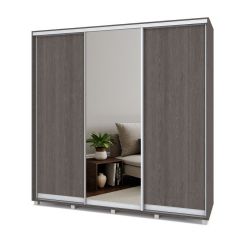 МАРТИН Шкаф-купе с зеркалом Анкор темный (2200*450) М422 в Режи - rezh.mebel24.online | фото