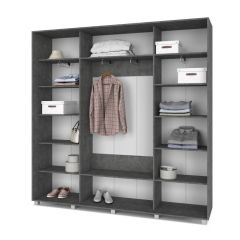 МАРТИН Шкаф-купе с зеркалом Камень темный (2200*450) М422 в Режи - rezh.mebel24.online | фото 2