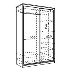 Шкаф-купе Рене 1500 вариант 7 (Тройной ЛДСП/Тройной ЛДСП) в Режи - rezh.mebel24.online | фото 2