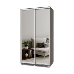 РОЛАНД Шкаф-купе с зеркалами Анкор темный (450*1200) Р423 в Режи - rezh.mebel24.online | фото 2
