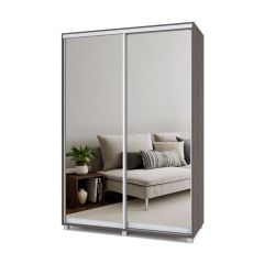 РОЛАНД Шкаф-купе с зеркалами Анкор темный (450*1500) Р453 в Режи - rezh.mebel24.online | фото 2