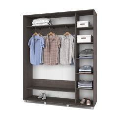 РОЛАНД Шкаф-купе с зеркалами Анкор темный (450*1800) Р483 в Режи - rezh.mebel24.online | фото 2