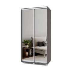 РОЛАНД Шкаф-купе с зеркалами Анкор темный (600*1100) Р613 в Режи - rezh.mebel24.online | фото