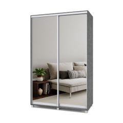 РОЛАНД Шкаф-купе с зеркалами Камень темный (450*1400) Р443 в Режи - rezh.mebel24.online | фото 5