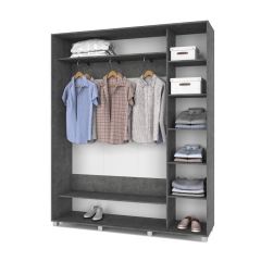 РОЛАНД Шкаф-купе с зеркалами Камень темный (450*1800) Р483 в Режи - rezh.mebel24.online | фото 2