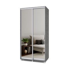 РОЛАНД Шкаф-купе с зеркалами Камень темный (600*1100) Р613 в Режи - rezh.mebel24.online | фото