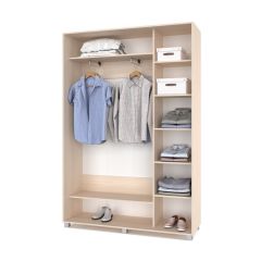 РОЛАНД Шкаф-купе с зеркалами Млечный дуб (450*1500) Р453 в Режи - rezh.mebel24.online | фото 2