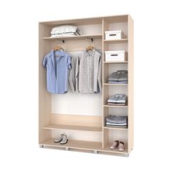 РОЛАНД Шкаф-купе с зеркалами Млечный дуб (450*1600) Р463 в Режи - rezh.mebel24.online | фото 3