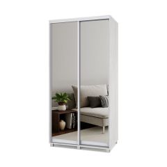 РОЛАНД Шкаф-купе с зеркалами Шимо светлый (450*1100) Р413 в Режи - rezh.mebel24.online | фото 2