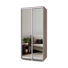 РОЛАНД Шкаф-купе с зеркалами Шимо темный (450*1000) Р403 в Режи - rezh.mebel24.online | фото