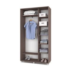 РОЛАНД Шкаф-купе с зеркалами Шимо темный (450*1200) Р423 в Режи - rezh.mebel24.online | фото 3