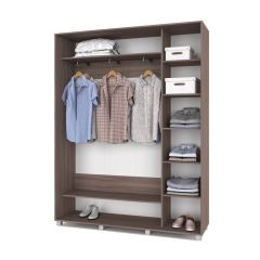 РОЛАНД Шкаф-купе с зеркалами Шимо темный (450*1700) Р473 в Режи - rezh.mebel24.online | фото 2