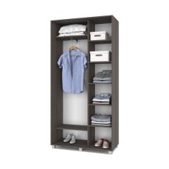 РОЛАНД Шкаф-купе с зеркалом Анкор темный (450*1100) Р412 в Режи - rezh.mebel24.online | фото 2