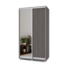 РОЛАНД Шкаф-купе с зеркалом Анкор темный (450*1200) Р422 в Режи - rezh.mebel24.online | фото