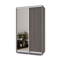 РОЛАНД Шкаф-купе с зеркалом Анкор темный (450*1300) Р432 в Режи - rezh.mebel24.online | фото