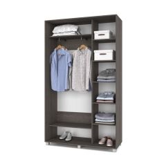 РОЛАНД Шкаф-купе с зеркалом Анкор темный (450*1300) Р432 в Режи - rezh.mebel24.online | фото 3