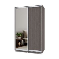 РОЛАНД Шкаф-купе с зеркалом Анкор темный (450*1400) Р442 в Режи - rezh.mebel24.online | фото 2