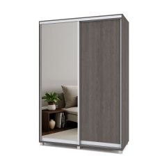 РОЛАНД Шкаф-купе с зеркалом Анкор темный (450*1500) Р452 в Режи - rezh.mebel24.online | фото 2