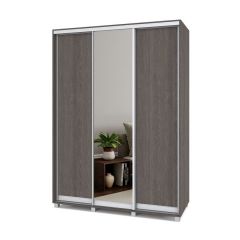 РОЛАНД Шкаф-купе с зеркалом Анкор темный (600*1700) Р672 в Режи - rezh.mebel24.online | фото