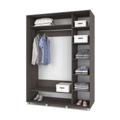 РОЛАНД Шкаф-купе с зеркалом Анкор темный (600*1700) Р672 в Режи - rezh.mebel24.online | фото 2