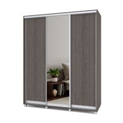 РОЛАНД Шкаф-купе с зеркалом Анкор темный (600*1800) Р682 в Режи - rezh.mebel24.online | фото