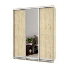 РОЛАНД Шкаф-купе с зеркалом Ирландский дуб (450*1800) Р482 в Режи - rezh.mebel24.online | фото