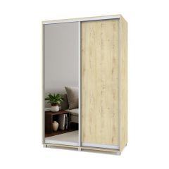 РОЛАНД Шкаф-купе с зеркалом Ирландский дуб (600*1400) Р642 в Режи - rezh.mebel24.online | фото