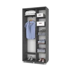 РОЛАНД Шкаф-купе с зеркалом Камень темный (450*1000) Р402 в Режи - rezh.mebel24.online | фото 3