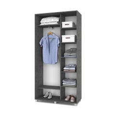 РОЛАНД Шкаф-купе с зеркалом Камень темный (450*1100) Р412 в Режи - rezh.mebel24.online | фото 3