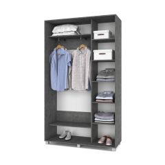 РОЛАНД Шкаф-купе с зеркалом Камень темный (450*1300) Р432 в Режи - rezh.mebel24.online | фото 3