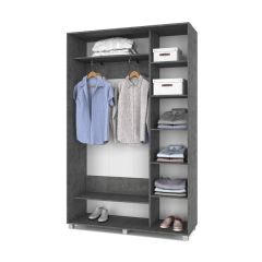 РОЛАНД Шкаф-купе с зеркалом Камень темный (450*1400) Р442 в Режи - rezh.mebel24.online | фото 3