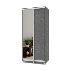 РОЛАНД Шкаф-купе с зеркалом Камень темный (600*1000) Р602 в Режи - rezh.mebel24.online | фото