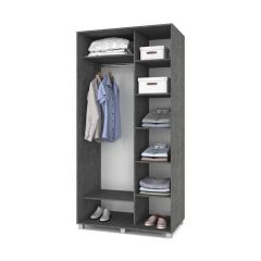 РОЛАНД Шкаф-купе с зеркалом Камень темный (600*1100) Р612 в Режи - rezh.mebel24.online | фото 2