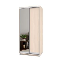 РОЛАНД Шкаф-купе с зеркалом Млечный дуб (450*1000) Р402 в Режи - rezh.mebel24.online | фото 2