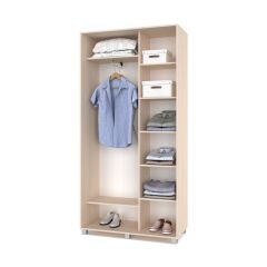 РОЛАНД Шкаф-купе с зеркалом Млечный дуб (450*1100) Р412 в Режи - rezh.mebel24.online | фото 3