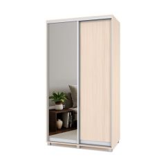 РОЛАНД Шкаф-купе с зеркалом Млечный дуб (450*1200) Р422 в Режи - rezh.mebel24.online | фото