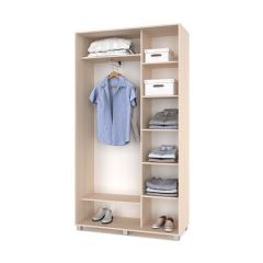 РОЛАНД Шкаф-купе с зеркалом Млечный дуб (450*1200) Р422 в Режи - rezh.mebel24.online | фото 2