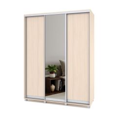 РОЛАНД Шкаф-купе с зеркалом Млечный дуб (450*1700) Р472 в Режи - rezh.mebel24.online | фото