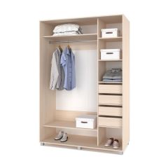 РОЛАНД Шкаф-купе с зеркалом Млечный дуб (600*1700)  Р672 в Режи - rezh.mebel24.online | фото 4