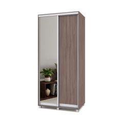 РОЛАНД Шкаф-купе с зеркалом Шимо темный (450*1000) Р402 в Режи - rezh.mebel24.online | фото 2
