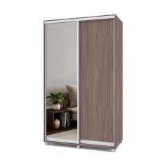 РОЛАНД Шкаф-купе с зеркалом Шимо темный (450*1300) Р432 в Режи - rezh.mebel24.online | фото 2