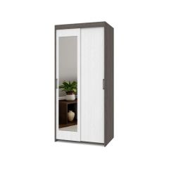 ТОМАС Шкаф-купе с зеркалом Анкор темный/светлый Т22 в Режи - rezh.mebel24.online | фото