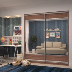 Шкаф-купе Юлия 2200 ЛДСП/Зеркало/ЛДСП (ЛДСП 1 кат.) в Режи - rezh.mebel24.online | фото 8