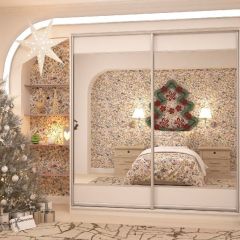 Шкаф-купе Юлия 2400 ЛДСП/Зеркало/ЛДСП (ЛДСП 1 кат.) в Режи - rezh.mebel24.online | фото 2
