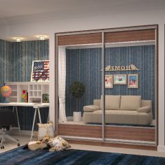 Шкаф-купе Юлия 2400 ЛДСП/Зеркало/ЛДСП (ЛДСП 1 кат.) в Режи - rezh.mebel24.online | фото 8