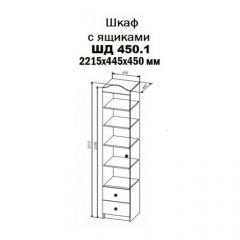 KI-KI ШД450.1 Шкаф (белый/белое дерево) в Режи - rezh.mebel24.online | фото 2