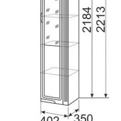 Шкаф-пенал правый Виктория 32 со стеклом в Режи - rezh.mebel24.online | фото 6