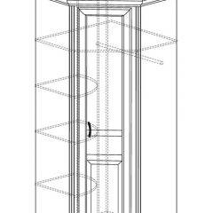 Шкаф угловой №562 "Алиса" (угол 875*875) в Режи - rezh.mebel24.online | фото 2